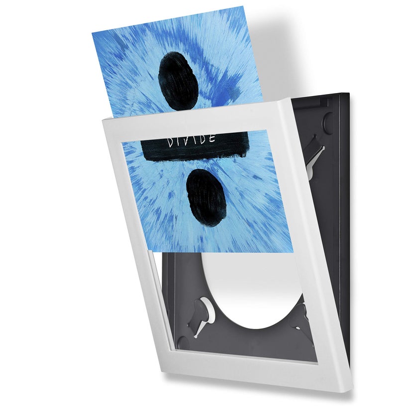 SHOW AND LISTEN Show & Listenâ€¯â€“â€¯12.5â€³â€¯Ã—â€¯12.5â€³ Album Cover Display Frames (4â€‘Pack) White | Flipâ€‘Open Wallâ€‘Mounted Vinyl Record Frame - Image 2